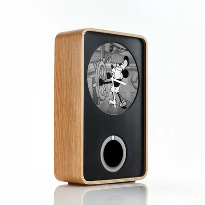 Decorative clock with a cartoon character on a white background