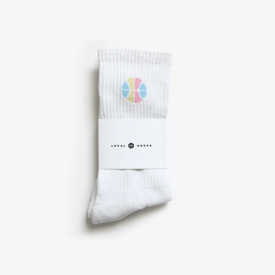 White Logo Socks