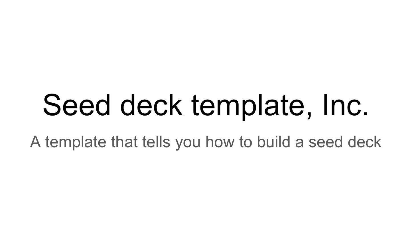 YC seed template